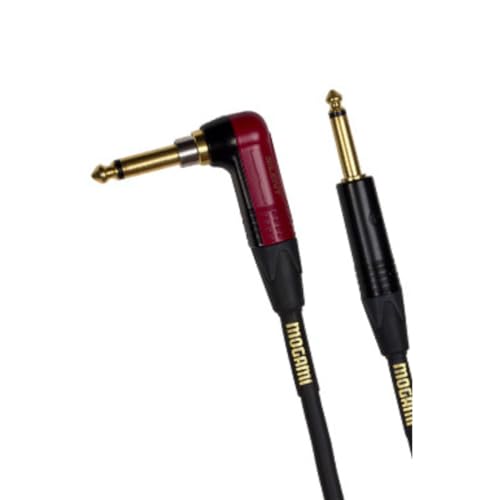 Câble instrument guitare silencieux Mogami Gold 3m connecteur coudé et droit