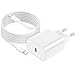 iPhone Schnellladegerät mit Ladekabel, iPhone Schnellladekebel 2m kable mit 20W USB C Ladegerät Adapter Stecker for Apple iPhone 14 Plus/13 Pro/13 Pro Max/12/11/SE/XS/8/7/6/iPad