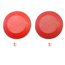 2pcs Red Chemical Resistant Combo Seat/Disc Fits Both Snap and Screw On Toilet Flapper for American Standard 033643-0070A Fluidmaster Flush Valve Seat Disc 5103