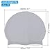 PATIKIL Silicone Swim Cap, Waterproof Swimming Hat Non-Slip Adult Swimming Caps for Women and Men Swim Training Racing, Grey