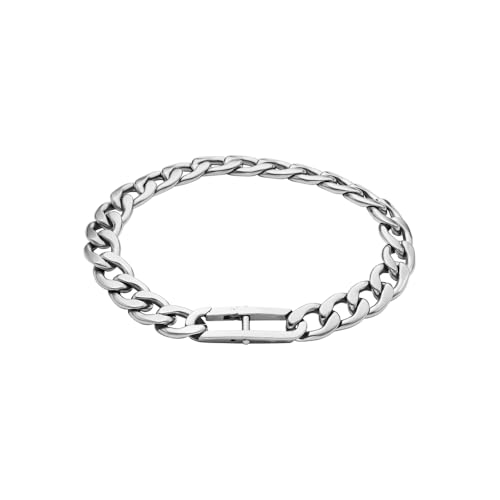 Preisvergleich Produktbild FOSSIL Damen Edelstahl mit Karabinerverschluss Runder Sternzeichen-Anhänger Halskette, Glänzendes Silber