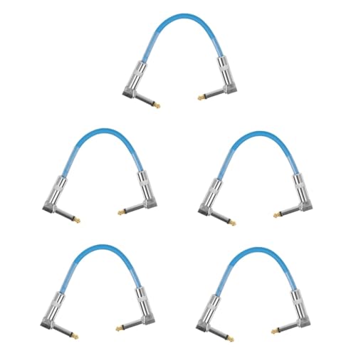 Câble de patch guitare PVC pour live et enregistrement studio pack de 5 pièces