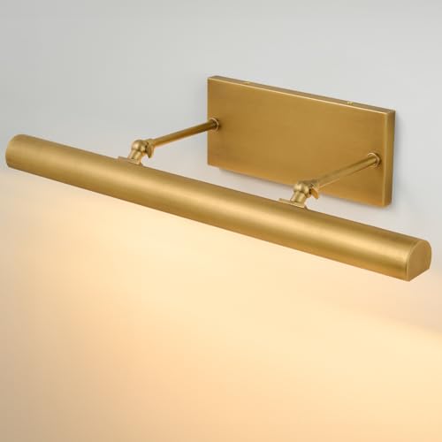 Feasey Gold Art Picture Frame Wall Light,Copper Linear Painting Spotlight