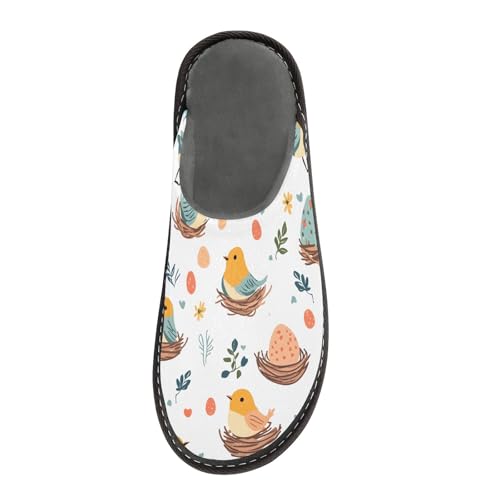 Bird's Nest Fuzzy Slippers Soft Home Bedroom Slippers for Women Men House Shoes3