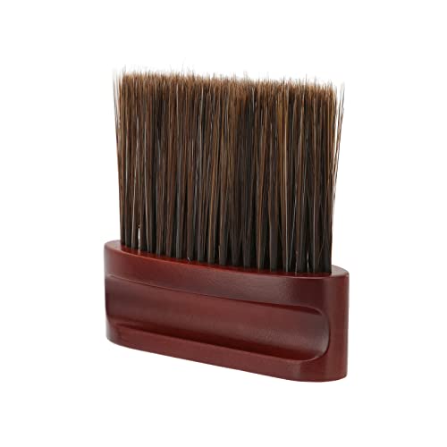 Cepillo plumero cuello peluquero, mango de haya plana cepillo de limpieza de cuello para salón de peluquería para el hogar