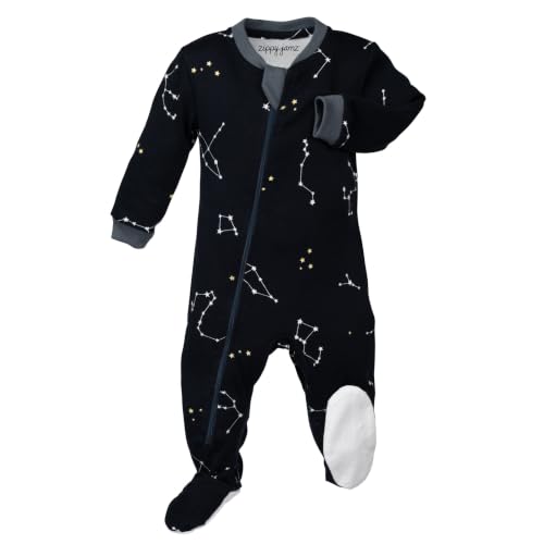 zippyjamz – Zipper Organic Sleeper Footed Onesies Sleeper Baby Pajamas with Inseam Zipper
