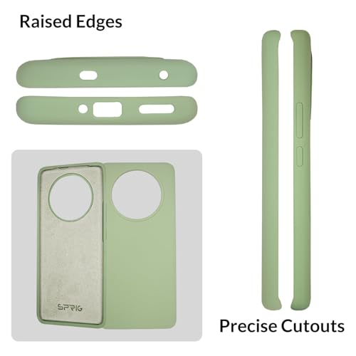 Image of SPRIG Compatible with Realme 11 Pro Premium SilkTone (Liquid Silicone) Back Cover Drop Tested Shock Proof Mobile Case for Men, Women, Boys and Girls with Camera Protection (Mint Green)