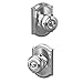 Schlage F10 GEO 625 CAM Camelot Collection Georgian Passage Knob, Bright Chrome