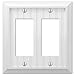 Amerelle 279RRW Cottage Wallplate, 2 Rocker, Composite Wood, White, 1-Pack
