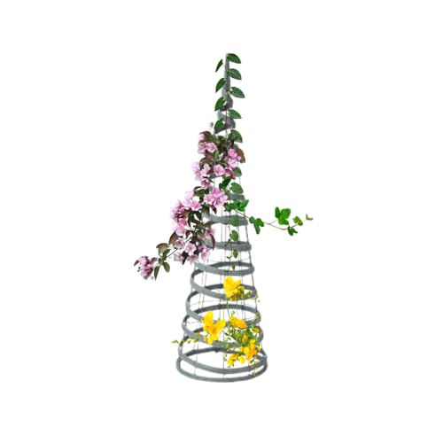 Garden Mile Großes Rankgitter aus Metall für Kletterpflanzen, Kegelform, aus Polyrattan, 1,2 m