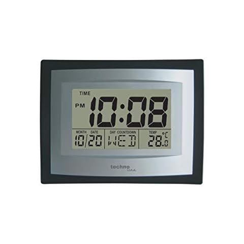 Reloj de Pared Technoline WS 8004 de Cuarzo en Color Plateado y Negro Cover