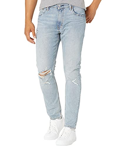 Image of Levi's Men's 512 Slim Taper Fit Jeans, Hypertrack Destructed-Light Indigo, 42W x 32L