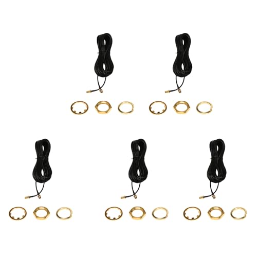 Kriccekal 5X RP-SMA オスがメスへの無線LANアンテナコネクタの延長ケーブル ブラック 10M