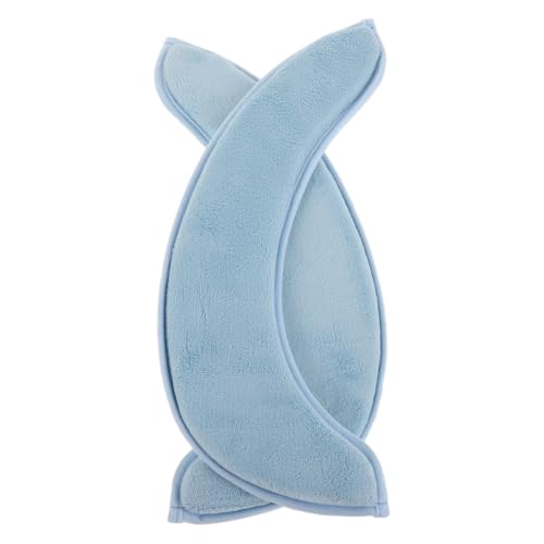 DIKACA Funda Autoadhesiva para Asiento de Inodoro de Coral Suave Cojín Grueso y Lavable Cubierta para Tapa Wc Cómoda y Cálida Diseño Antideslizante Azul