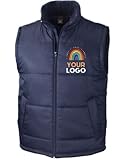 Bodywarmer Workwear Personalisiertes gesticktes Logo (Marineblau, L), navy, L