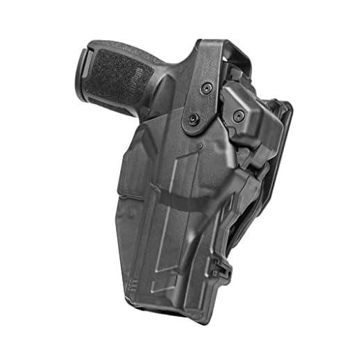 Alien Gear Rapid Force Duty Holster - Mid Ride Slide for The Glock 19/19X/17/31/32/38/45 and Glock-22/23- Right Hand - Matte Black - No Light - Level 3 Retention - w/Hood - QDS (Full System)