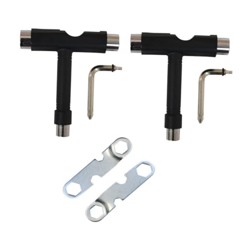 Abaodam 4-pc Skateboard Tool Kit T-Shape Socket Wrench for Teenagers Portable Wrench Set Easy to Carry Use