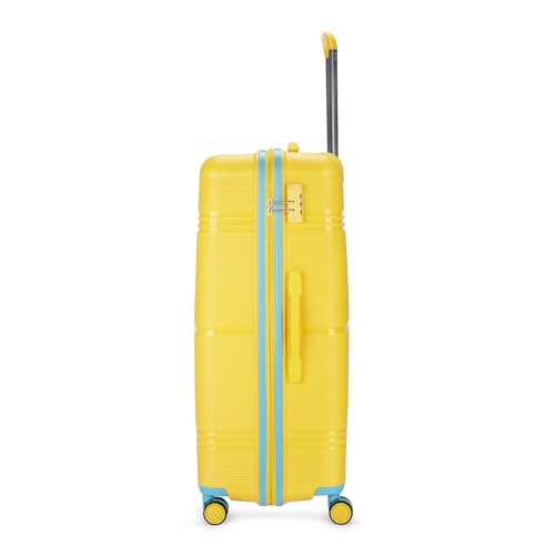 Image of Skybags Large Paratrip Size Hard Luggage (79 Cm) | Polypropylene Luggage Trolley with 8 Spinner Wheels| Bumblebee| Unisex, Yellow