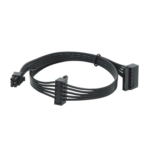 Cable de alimentación M1ni 6 Pin a 2 SATA 15 Pin 45cm