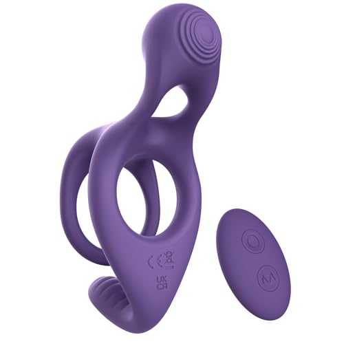 Tracy’s Dog Vibrating Cock Ring for Men – Couples Vibrator for Clitoral, Penis & Testicle Stimulation, Remote Control Adult Sex Toys for Partner Play, Waterproof Male Sex Toy with 10 Vibrati