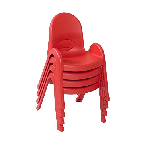Angeles, Ab7709Pr, Value Stack 9"H Chair, Red, Kids School Desk Chair, Boys & Girls Flexible Seating, Kindergarten, Homeschool Or Classroom Furniture #TOP6