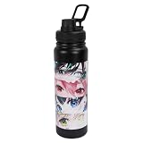 maxer Game Anime 3D Lovely Eyes Teens 28oz Metal Water Bottle for 6 Hours Hot & 24 Hours Cold Drinks, Sports Flask Great for Work, Gym, Travel