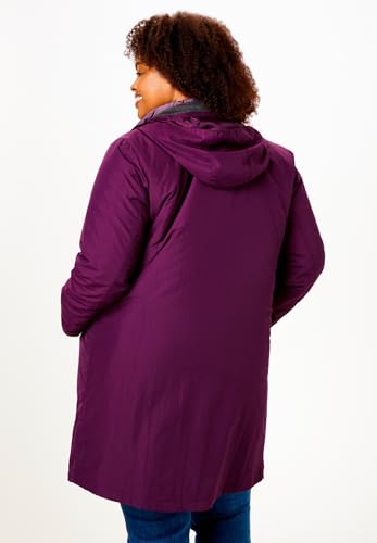Woman Within Plus Size 3-In-1 Hooded Taslon Jacket2