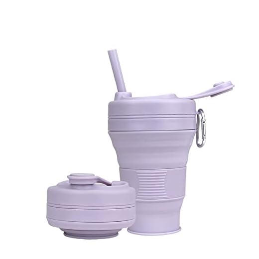 CYNROFVEN Silicone Coffee Cup with Straw lid Collapsible Cups for Traveling 20oz Lightweight Folding Water Mug for Picnic Hicking Camping Climbing