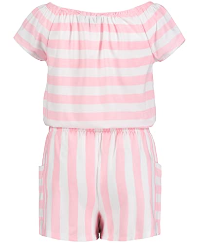 Tommy Hilfiger Girls' Short Sleeve Knit Romper, Rose Shadow, 7 #TOP1