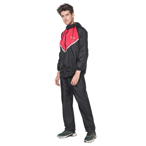 Image of Citizen Hooded Raincoat for Men Women Waterproof for Bike Riders 180T Micro Fabric Lightweight Stylish Sealed Hood, Large Pockets, Heavy-Duty Zippers Rainwear with Carry Pouch-CR021