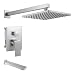 KES Pressure Balance Shower Valve Combo Complete Kit Bath and Shower Faucet Set Diverter Tub Spout Shower Arm and Fixed Showerhead Traditional Brushed Nickel, XB6233-BN