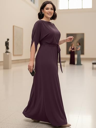 Image of KOH KOH Womens 2026 Flowy Formal Batwing Sleeve Evening Casual Gown