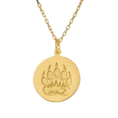 Collier pendentif ours argent sterling plaqué or LKBEADS