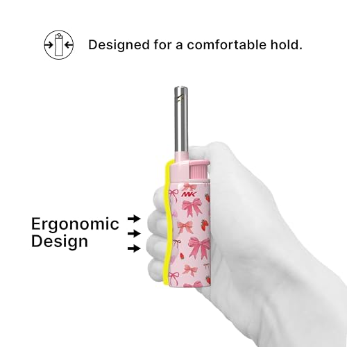MK Lighter Candle Lighters, Windproof Flame, Ideal as Lighters for Candle, Camping Lighters, Outdoor, Butane Refillable (Charm-5PC)