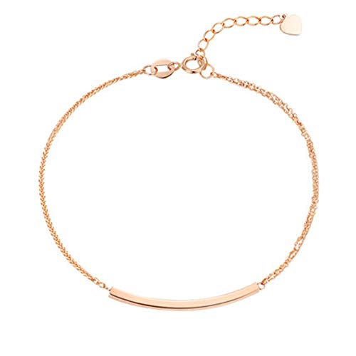 Bracelet en chaîne en or rose pour femme anti irritation