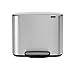 Brabantia 121128 Bo Treteimer 3 x 11 L Abfalleimer, Metall, Matt Steel Fingerprint Proof, 54 x 36.5 x 44 cm