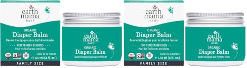 Image of Earth Mama Organic Diaper Balm - 4 fl oz - Diaper Cream for Baby - Safe for Sensitive Skin - Baby Essentials (Pack of 2)