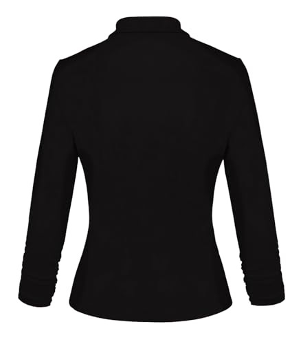 HyBrid & Company Women Double Notch Lapel Sharp Shoulder Pad Office Blazer
