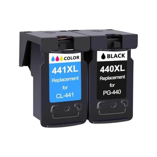 AXRMLVRD Cartucho de Tinta PG440 CL441 Compatible con MG3140 MG3540 MG3640S MG4240 MX438 MX518 MX378 TS5140(1Pack BK 1Pack Color)