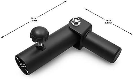 OUTSTANDER T-Bar Row Platform for 2-Inch Olympic Bars with Securing Knob, Barbell Post Insert Landmine Attachment of Heavy Duty Steel, 360° Swivel, Multifunctional Gym Equipment for Full Body Workout