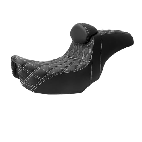 Asiento de pasajero Dyna Fat Bob sillín doble con respaldo FLD