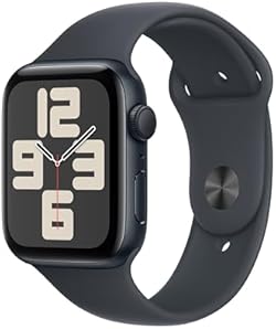 Apple Watch SE (2nd Gen) [GPS 44mm] Smartwatch with Midnight Aluminium Case with Midnight Sport Band. Fitness 
