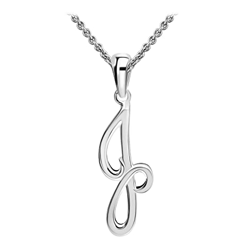 SEA OF ICE Letter Initial Necklace, Alphabet Letter Pendant Necklace, Sterling Silver, Gold, Rose Gold Necklace for Women, Elegant Initial Necklaces, Personalized Custom Women's Necklaces