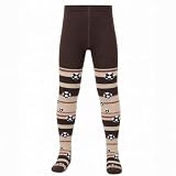 Weri Spezials Kinderstrumpfhose für Jungen aus Baumwolle – Fußball Motiv – Jungen Strumpfhose für Schule, Freizeit und Sport (DE/NL/SE/PL, Numerisch, 98, 104, Regular, Schoko Fußball Ringel)