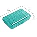 Sterilite Small Translucent Plastic Pencil Box Case with Lid for Office Supplies Pen Holders, Molokai Blue Tint (12 Pack)
