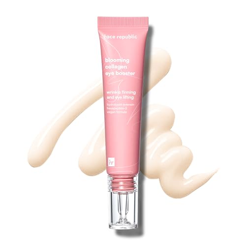 Face Republic Blooming Collagen Eye Booster 15ml 0.50 fl oz | Wrinkle Care Eye Cream | Nourishing, Firming, Smoothing | Collagen, Vita-Peptide | Firm and Elastic Skin | Vegan Korean Skin Care