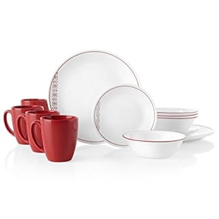 UPC 071160123250 product image for Corelle 16-Piece Dinnerware Set Service for 4, Chip Resistant, Glass, Fusion Chi | upcitemdb.com