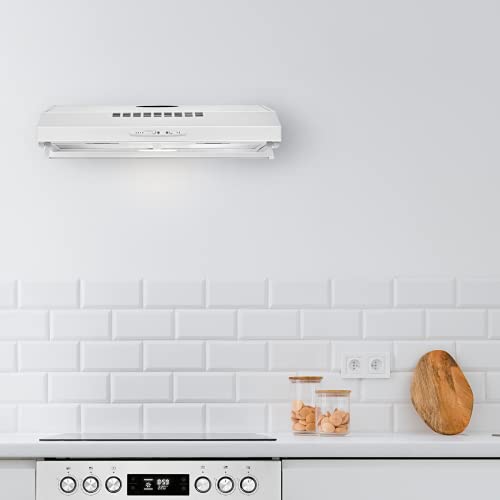 Bomann-DU-6233-Campana-extractora-60cm-recirculacion-de-Aire-o-por-conducto-3-Niveles-Potencia-filtros-extraibles-de-Aluminio-Lavables-Blanca