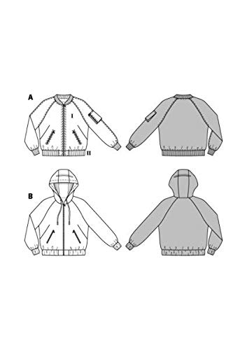 Burda Ladies Plus Size Sewing Pattern 6489 Bomber Jacket & Hoodie #TOP5