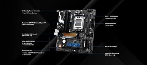 Image of ASRock B850M-X WiFi R2.0 AM5 Micro-ATX Motherboard: Supports AMD Ryzen 9000 /8000 /7000 CPUs, DDR5 8200+ (OC), PCIe 5.0, Wi-Fi 6E, 2.5G LAN, USB-C, BIOS Flashback